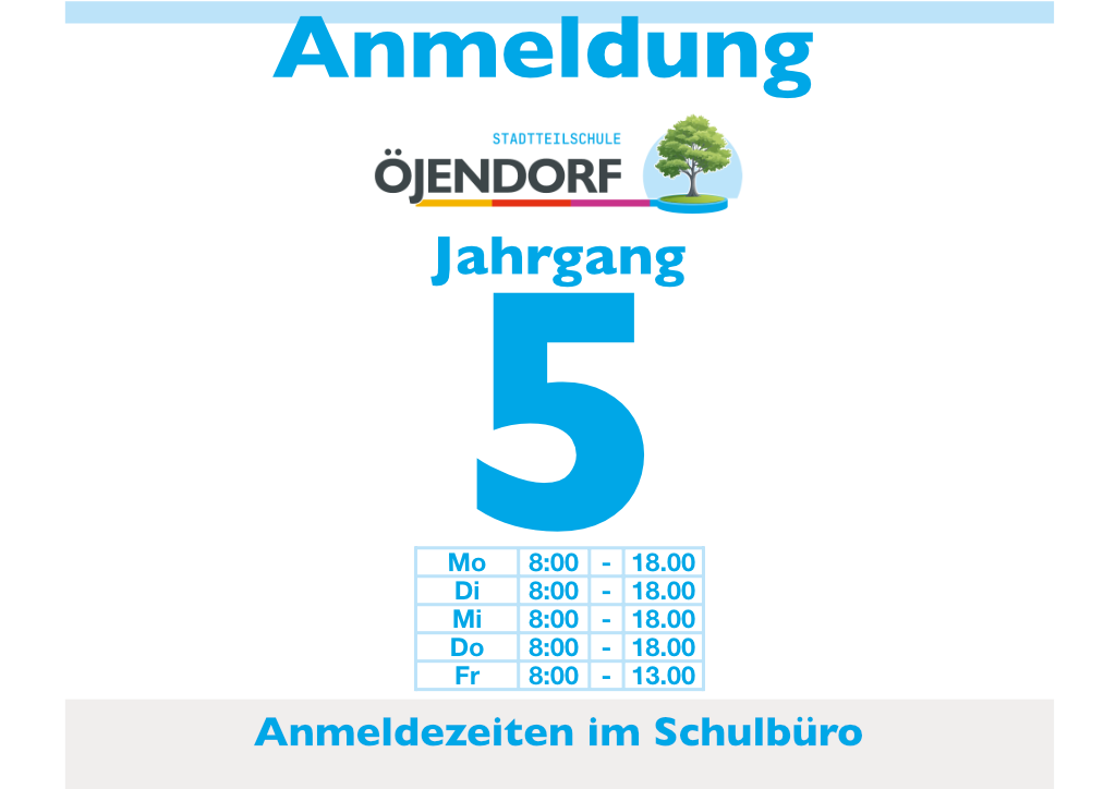 Anmeldung Jahrgang 5 Plakat 2025